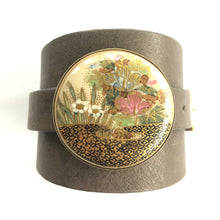 "The Thinking Garden" <br>leather cuff bracelet
