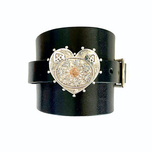 "What The World Needs Now"<br>leather cuff bracelet