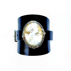"My Queen"<br>leather cuff bracelet