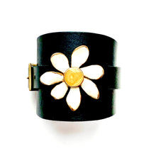 "Whoopsie Daisy"<br>leather cuff bracelet