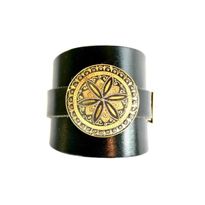 "Good as Gold" <br>leather cuff bracelet