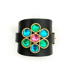 "The Future is Bright"<br>leather cuff bracelet