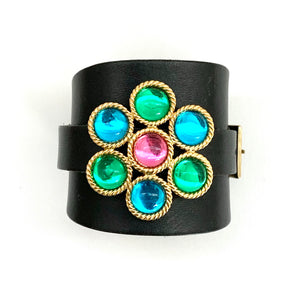 "The Future is Bright"<br>leather cuff bracelet