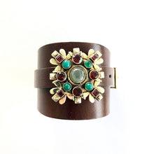 "Earth, Wind, and Fire" <br>leather cuff bracelet