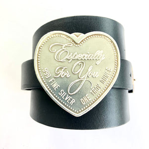 "Especially For You, Jillian!" <br>leather cuff bracelet