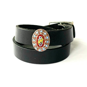 "Baby Spice"<br>leather double wrap cuff bracelet