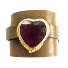"All About Love" <br>leather cuff bracelet