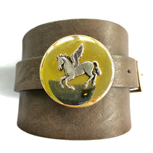 "Pegasus Dreams" <br>leather cuff bracelet