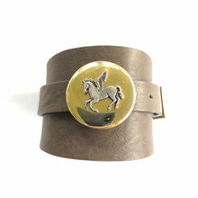 "Pegasus Dreams" <br>leather cuff bracelet