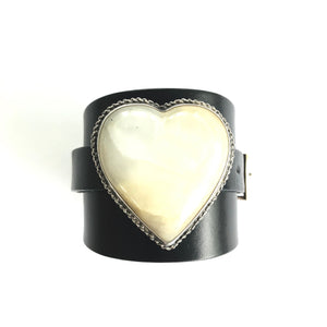"Go to Bed Happy" <br>leather cuff bracelet