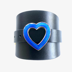 "Something Blue" <br>leather cuff bracelet