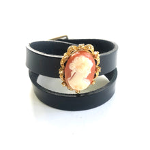 “Soul Sister”<br>leather double wrap cuff bracelet