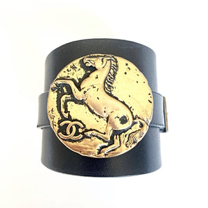 "Horseplay" <br>leather cuff bracelet