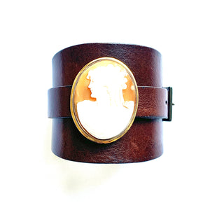 "Who Runs the World?" <br>leather cuff bracelet
