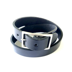 "Infinity Pool"<br>leather double wrap cuff bracelet