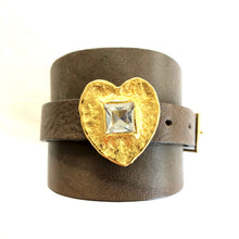 "Love You More" <br>leather cuff bracelet
