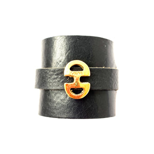 "Bit-O-Honey" <br>leather cuff bracelet