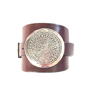 "Every Minute Counts" <br>leather cuff bracelet