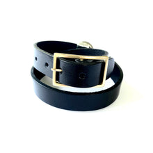 "Be The Sunshine"<br>leather double wrap cuff bracelet