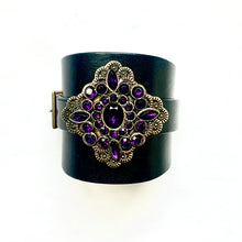 "Purple Rain" <br>leather cuff bracelet