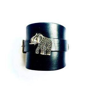 "Don't Forget to Play" <br>leather cuff bracelet