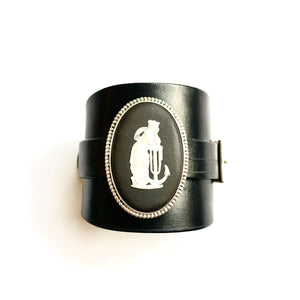"You're My Anchor" <br>leather cuff bracelet