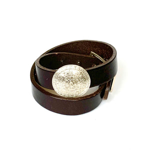 "Hot Tamale"<br>leather double wrap cuff bracelet