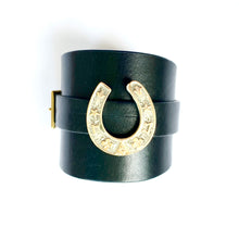 "Lucky Trails" <br>leather cuff bracelet