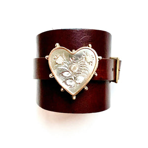 "I ❤️ You"<br>leather cuff bracelet