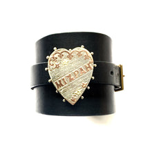 "Love You The Most"  <br>leather cuff bracelet
