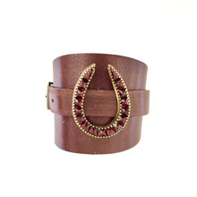 "Life's a Rodeo" <br>leather cuff bracelet