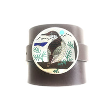 "Watch Over Me" <br>leather cuff bracelet