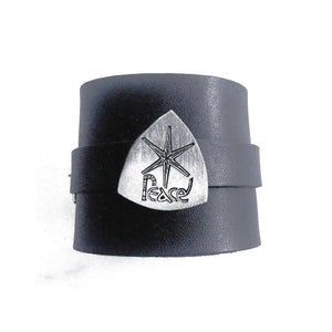 "The Soul Collection: Peace" <br>leather cuff bracelet