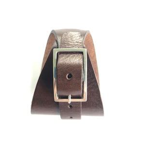 "Every Minute Counts" <br>leather cuff bracelet