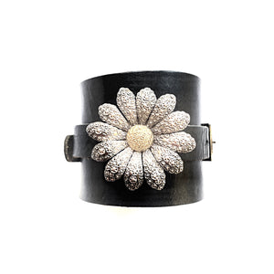 "Happiness Is..." <br>leather cuff bracelet